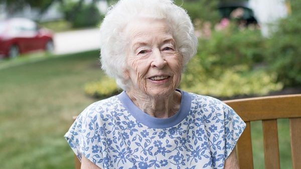 alice Angus, resident of the mt. carmel rehabilitation and nursing center