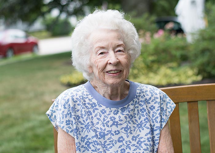 alice Angus, resident of the mt. carmel rehabilitation and nursing center