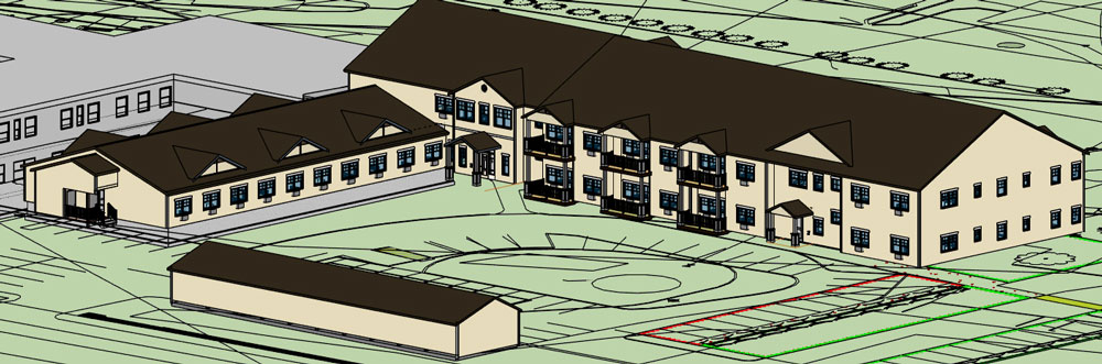 Design of Warde’s future independent living facility and assisted living wing in Windham, NH.